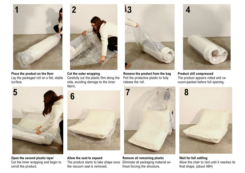 Fotoliu Mauro Ferretti Faster Armchair/Bed, Alb, 80x80 cm
