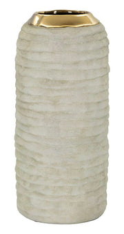 Vază Mauro Ferretti Lima Vase, Gri/Auriu, Ø14 cm