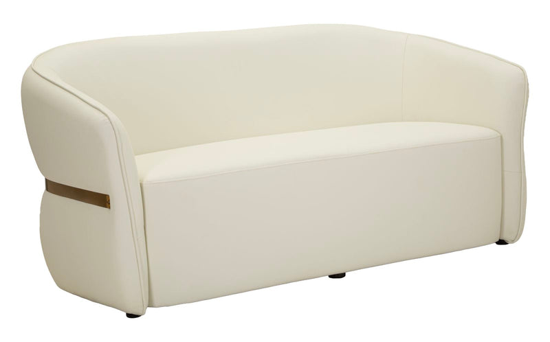 Canapea Mauro Ferretti Minsk, Alb/Auriu, 160x77 cm