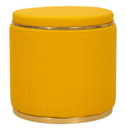 Puf Mauro Ferretti London, Muștar/Auriu, Ø46 cm