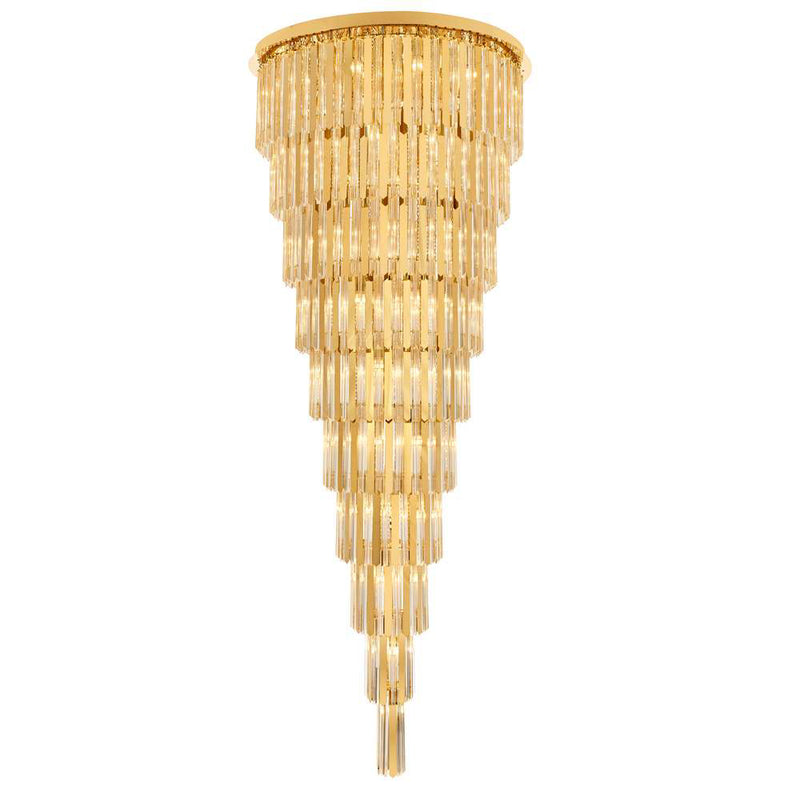 Lustră Queen – Inox & Cristal Schott, montaj aplicat