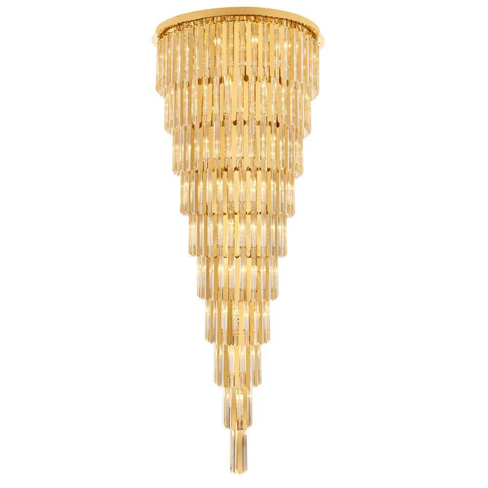 Lustră Queen – Inox & Cristal Schott, montaj aplicat