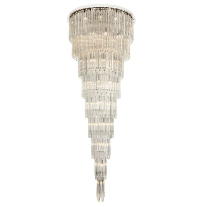 Lustră Queen – Inox & Cristal Schott, montaj aplicat