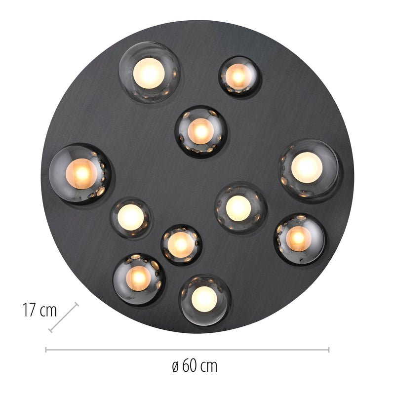 Plafoniera Paul Neuhaus PURE POPUP 11xLED Gri