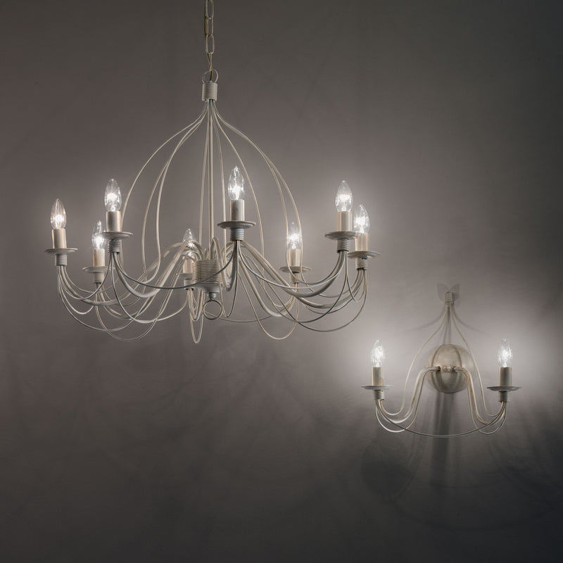 Lustra CORTE Ideal Lux, E14 max 8 x 40W, Alb