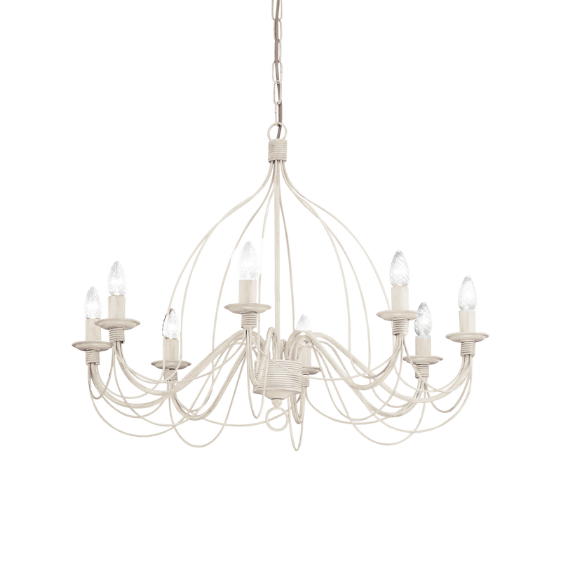 Lustra CORTE Ideal Lux, E14 max 8 x 40W, Alb