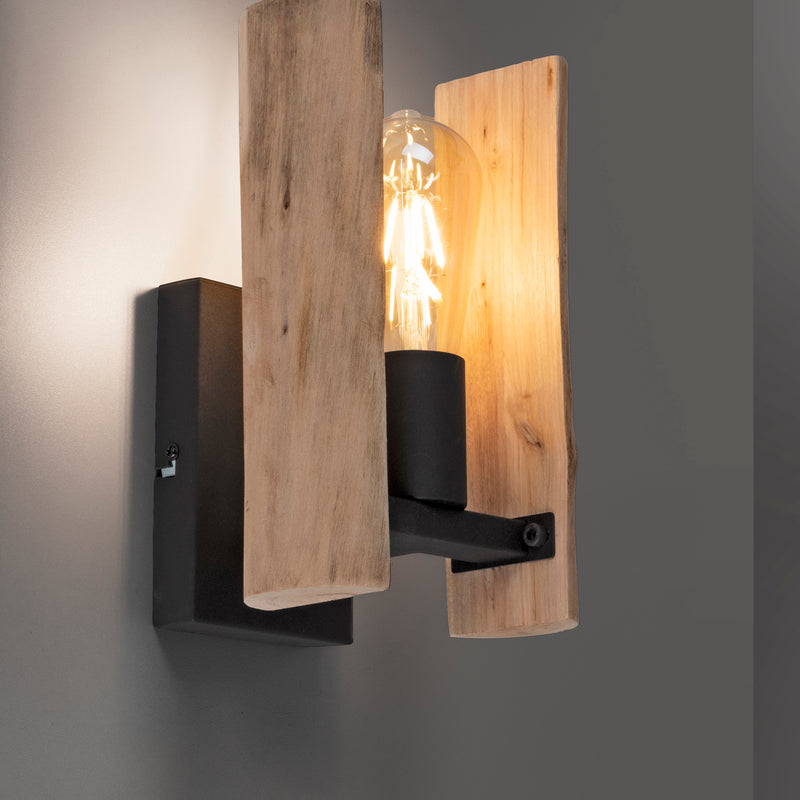 Aplica Paul Neuhaus LOG 1xE27 Negru