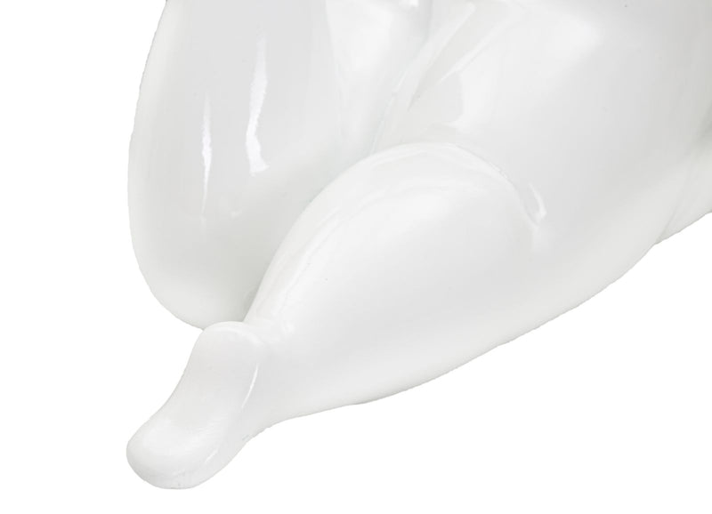 Decorațiune Mauro Ferretti Femeie Yoga Relaxare, Alb, 32x16 cm