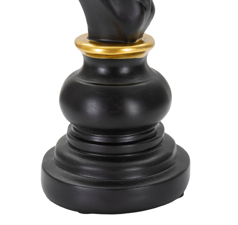Decorațiune Mauro Ferretti and Cal, Negru/Auriu, 14x27 cm