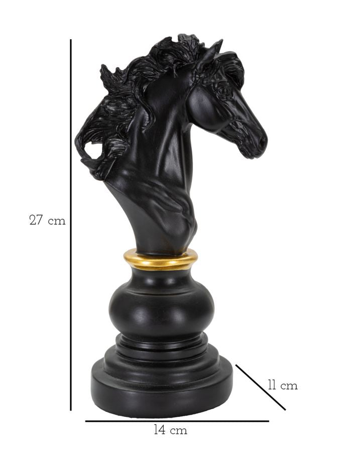 Decorațiune Mauro Ferretti and Cal, Negru/Auriu, 14x27 cm
