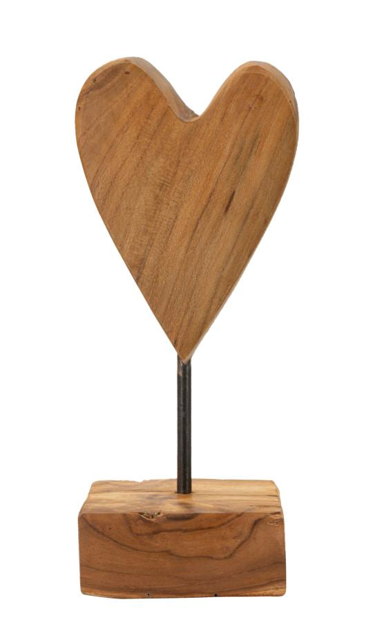 Decorațiune Mauro Ferretti Inimă Sculptură, Maro, 10x25 cm
