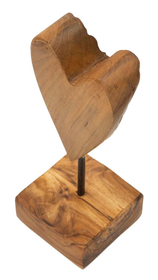 Decorațiune Mauro Ferretti Inimă Sculptură, Maro, 10x25 cm