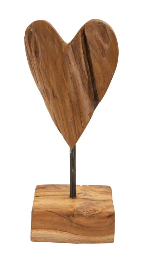 Decorațiune Mauro Ferretti Inimă Sculptură, Maro, 10x25 cm