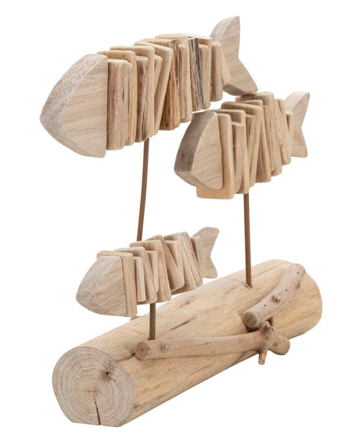 Decorațiune Mauro Ferretti Pește Natură, Natural, 37x24 cm