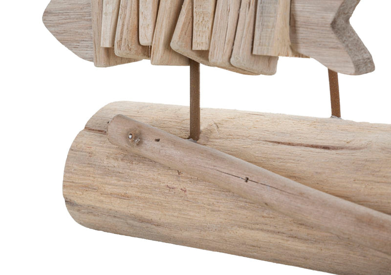 Decorațiune Mauro Ferretti Pește Natură, Natural, 37x24 cm