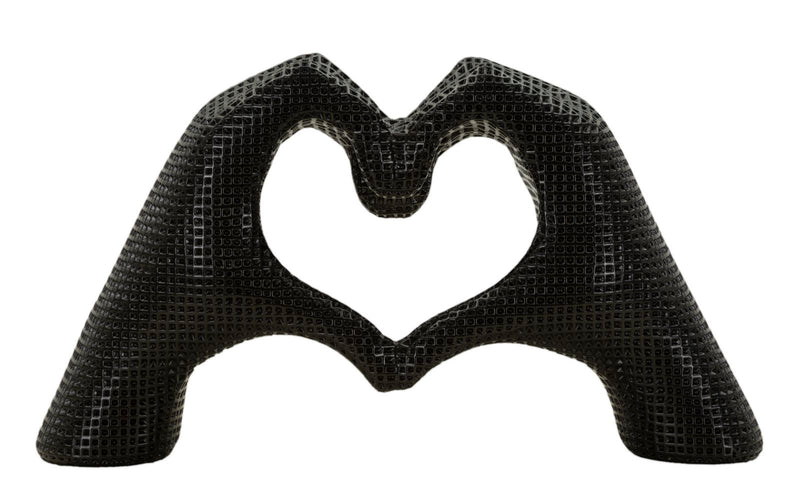 Decorațiune Mauro Ferretti Mâini Îndrăgostit, Negru, 25x14 cm