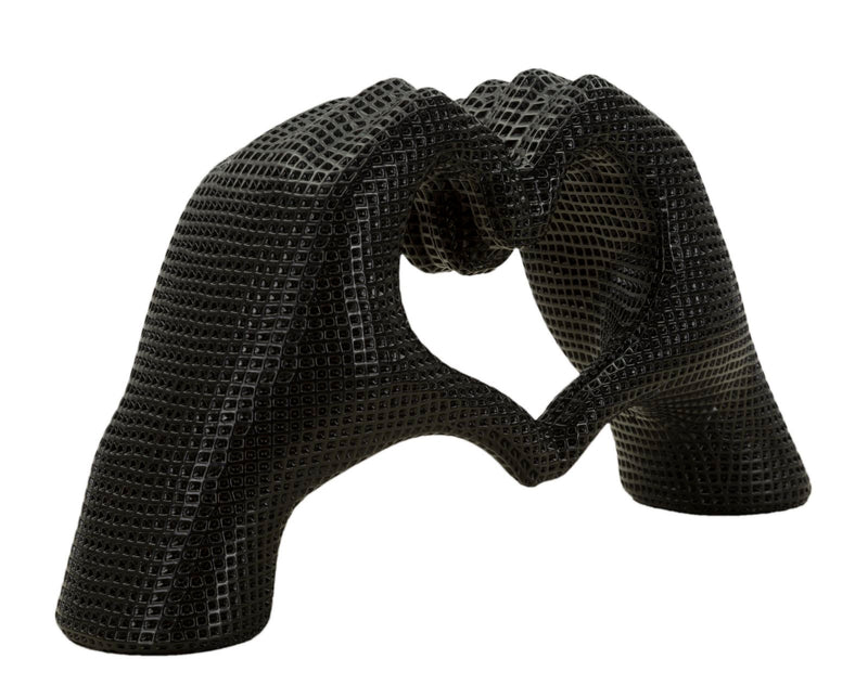 Decorațiune Mauro Ferretti Mâini Îndrăgostit, Negru, 25x14 cm