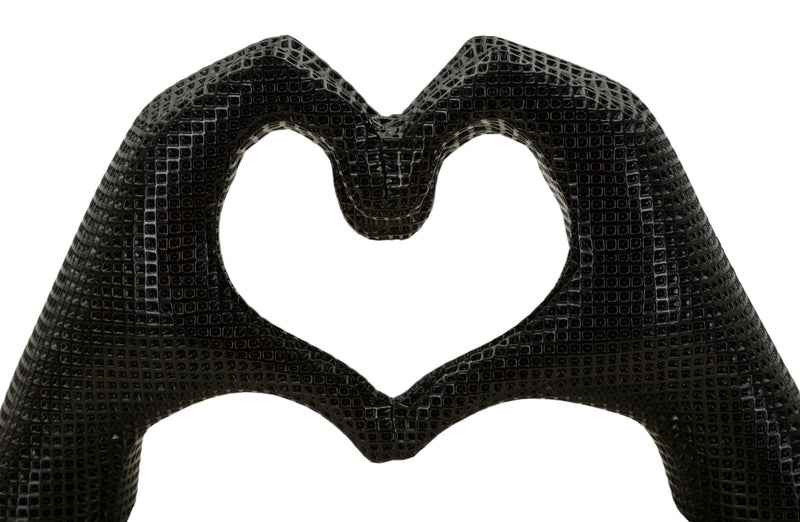 Decorațiune Mauro Ferretti Mâini Îndrăgostit, Negru, 25x14 cm