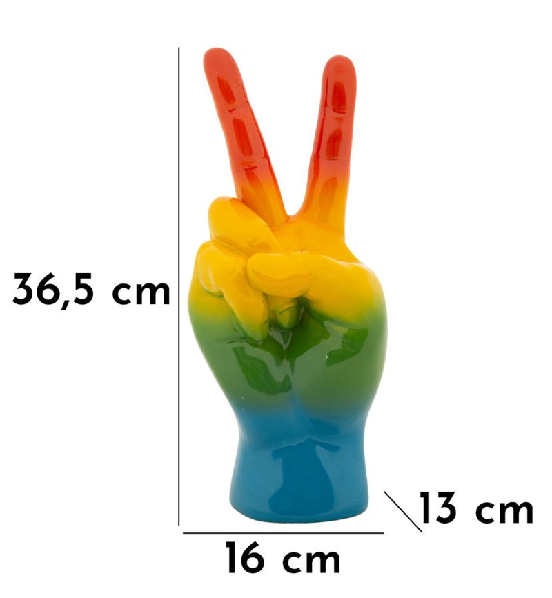 Decorațiune Mauro Ferretti Curcubeu Mână Win, 16x36 cm