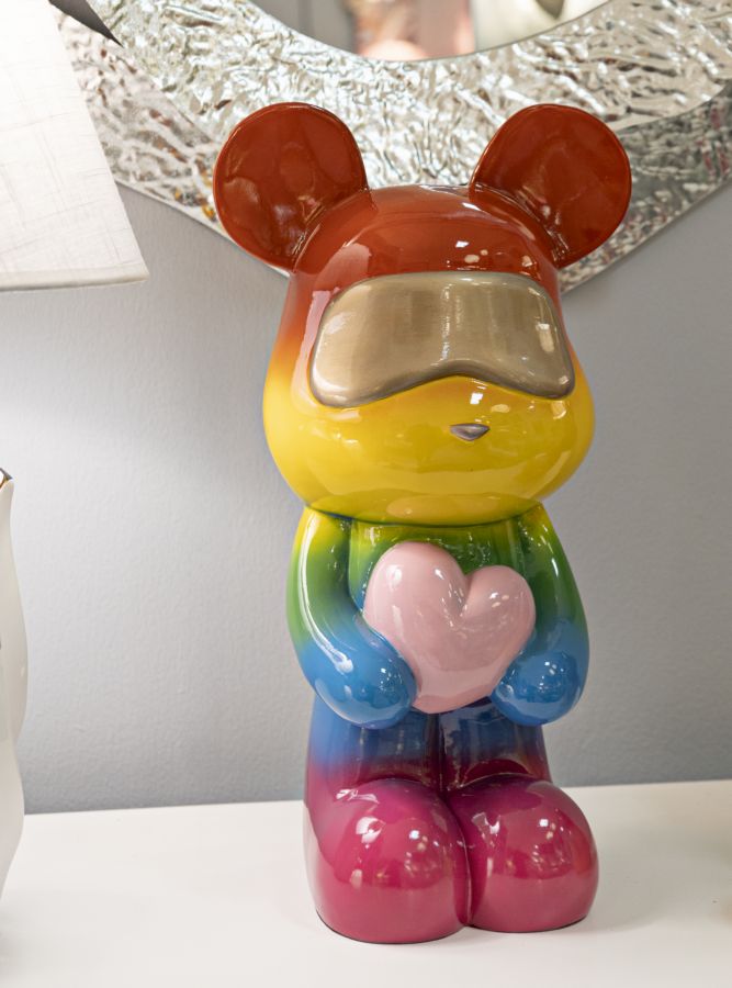 Decorațiune Mauro Ferretti Curcubeu Bear, 22x42 cm