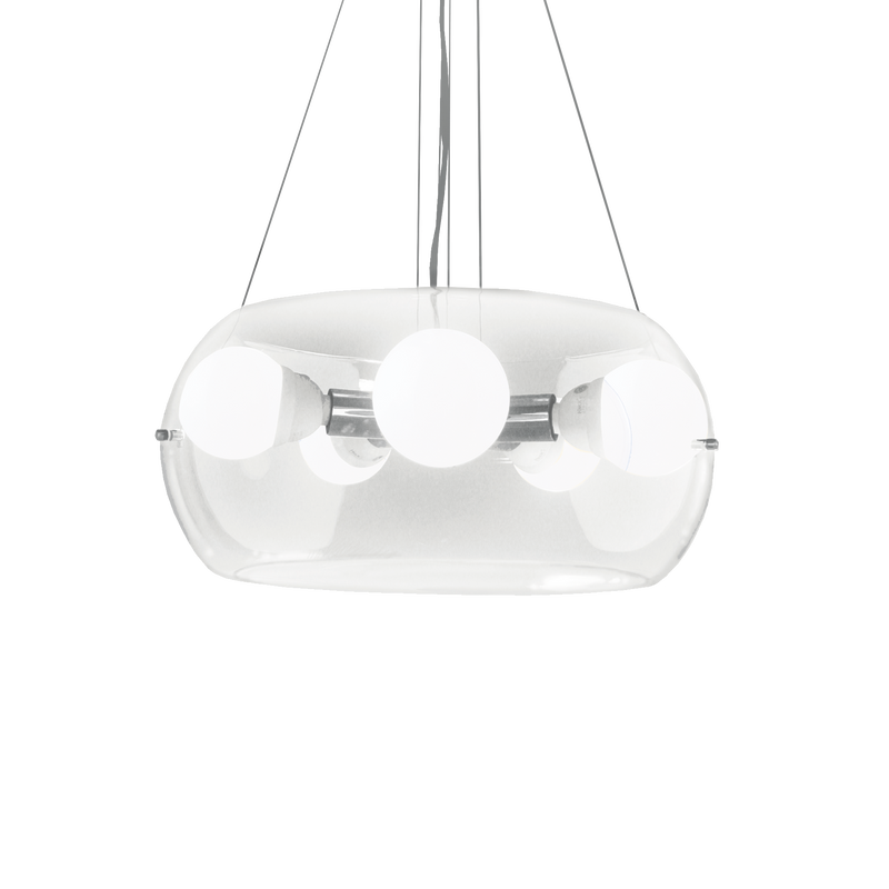 Lustra AUDI-10 Ideal Lux, E27 max 5 x 60W, D 485 x H min 470 / max 1000 mm, Transparent