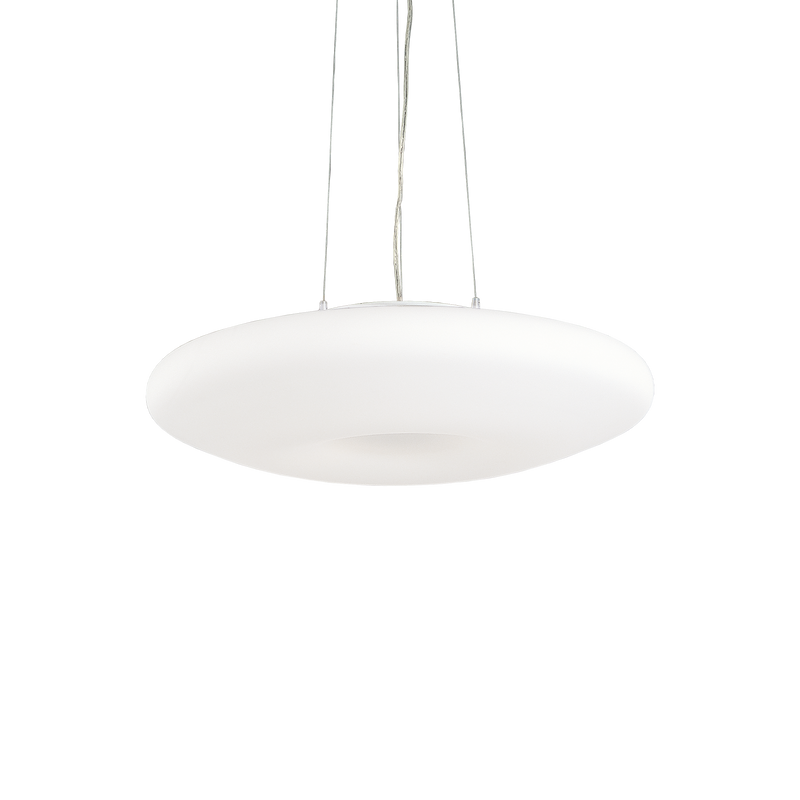 Lustra GLORY Ideal Lux, E27 max 3 x 60W, Alb, D 500 x H min 450 / max 2200 mm