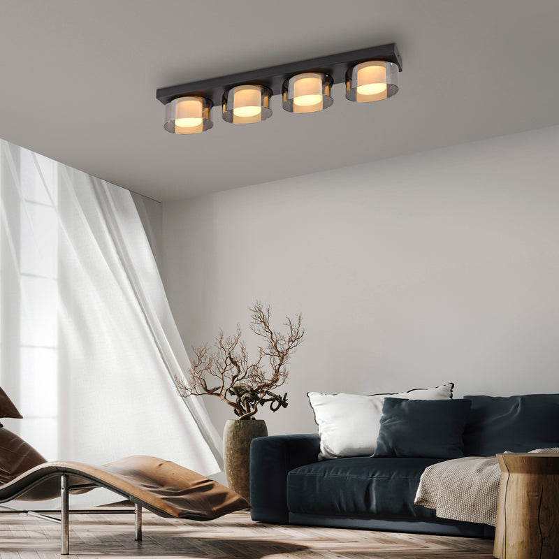 Plafoniera Paul Neuhaus RIKA 4xLED Negru