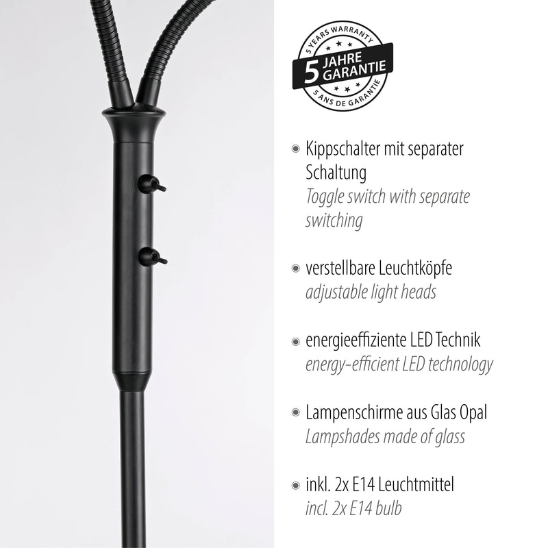 Lampadar Paul Neuhaus LOKI 2xE14 Negru