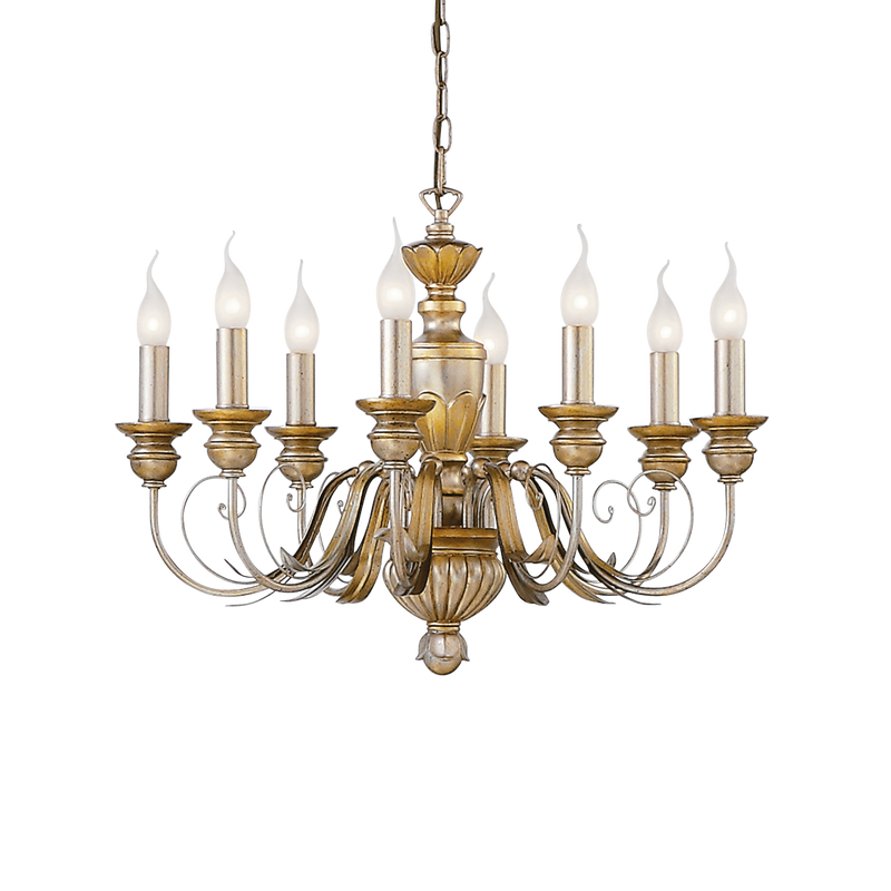 Lustra FIRENZE Ideal Lux, E14 max 8 x 40W, Auriu