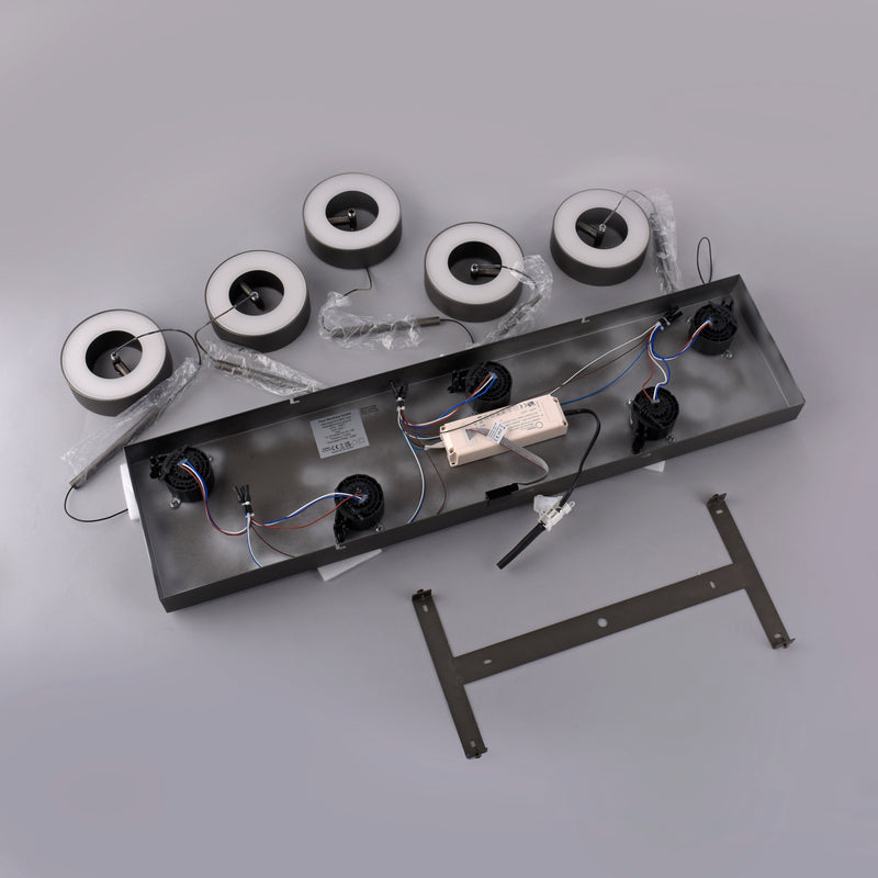 Lustra Paul Neuhaus Q-ROTATE 5xLED Maro Metalic