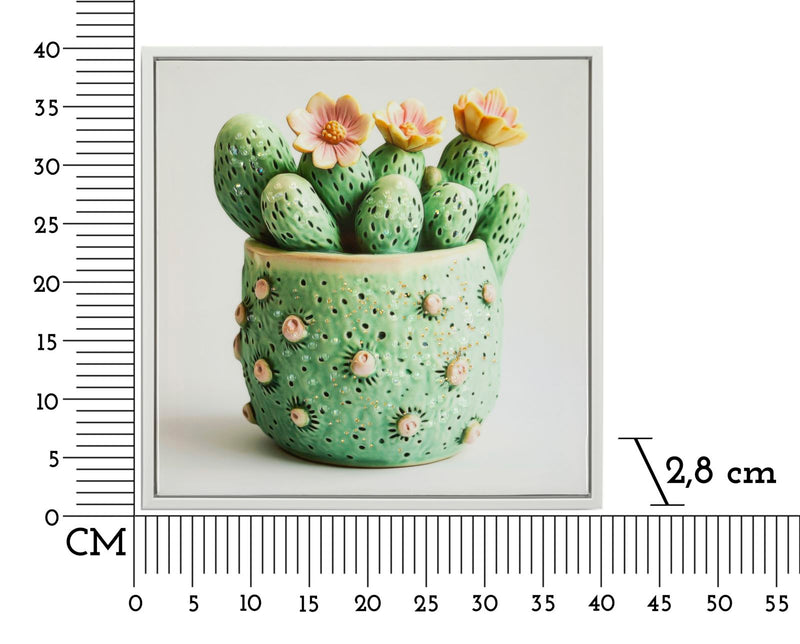 Tablou Mauro Ferretti Cactus Jar, 40x40 cm, 000A
