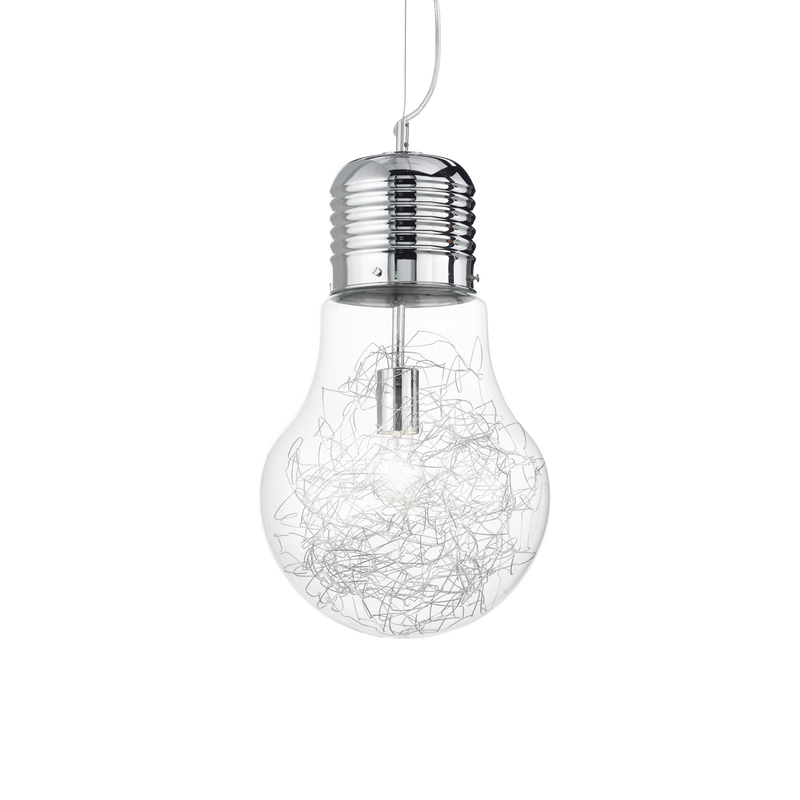 Lustra LUCE MAX Ideal Lux, E27 max 1 x 60W, D 300 x H min 790 / max 2540 mm, Transparent