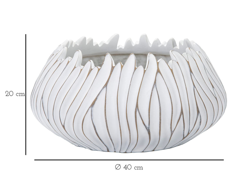 Vază Mauro Ferretti Gaspeau, Alb Spălat, Ø40 cm