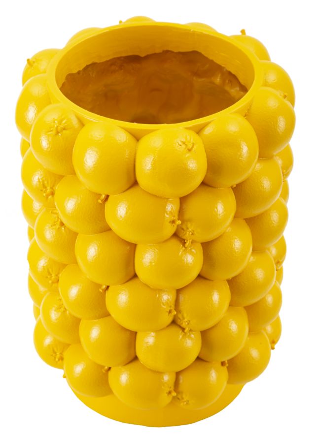 Vază Mauro Ferretti Lemons, Yellow, Ø21 cm