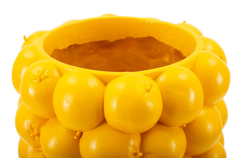 Vază Mauro Ferretti Lemons, Yellow, Ø21 cm