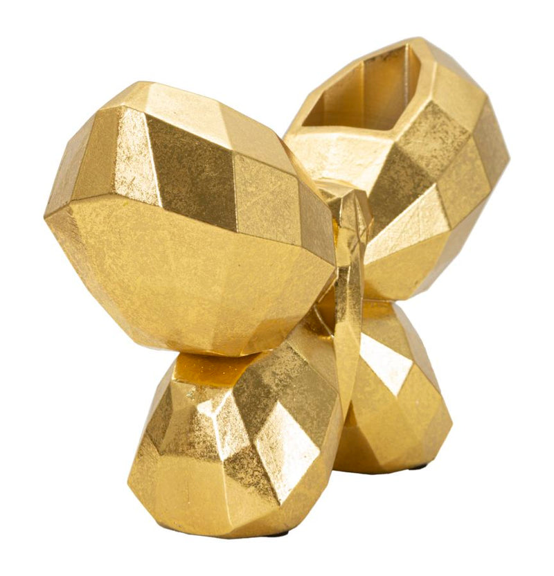 Vază Mauro Ferretti Fluture, Auriu, 22x15 cm