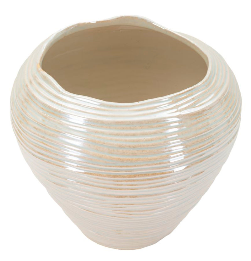 Vază Mauro Ferretti Perly Rotund Vase, Pearl Color, Ø27 cm