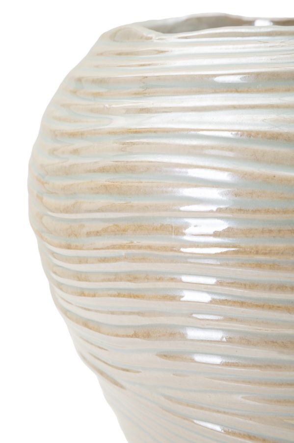 Vază Mauro Ferretti Perly Rotund Vase, Pearl Color, Ø27 cm