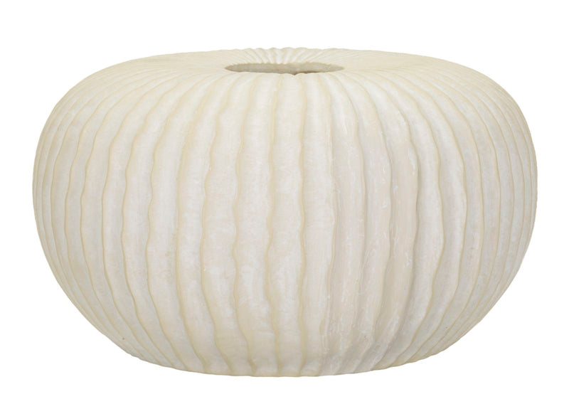 Vază Mauro Ferretti Icicle Pot, Crem, Ø40 cm