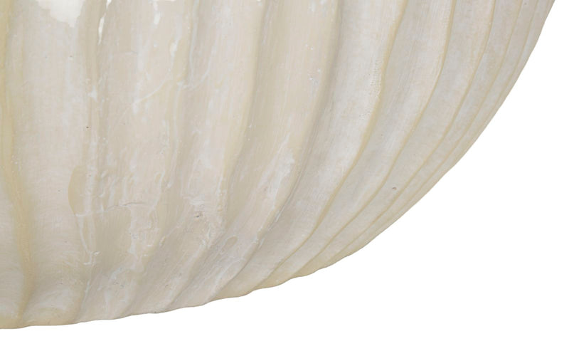 Vază Mauro Ferretti Icicle Pot, Crem, Ø40 cm