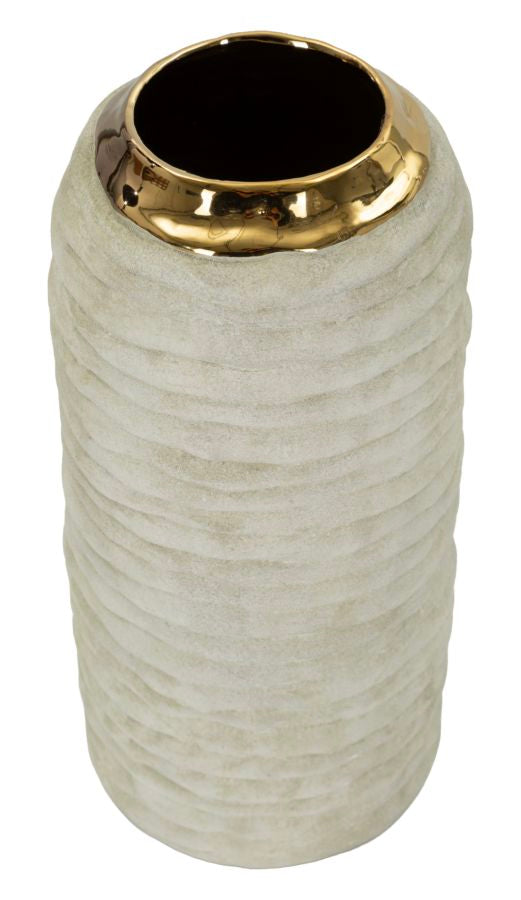 Vază Mauro Ferretti Lima Vase, Gri/Auriu, Ø14 cm