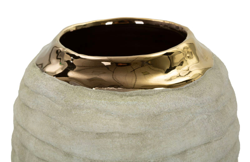 Vază Mauro Ferretti Lima Vase, Gri/Auriu, Ø14 cm