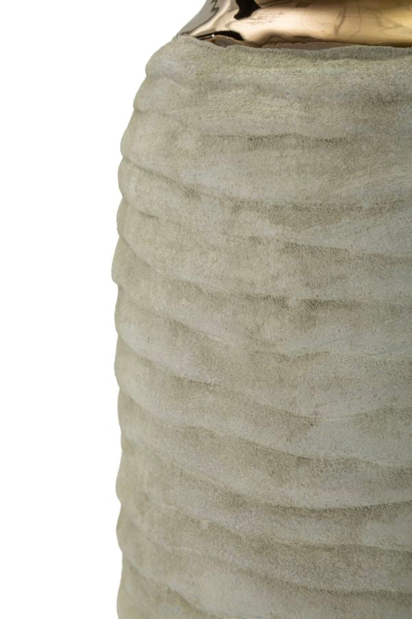 Vază Mauro Ferretti Lima Vase, Gri/Auriu, Ø14 cm
