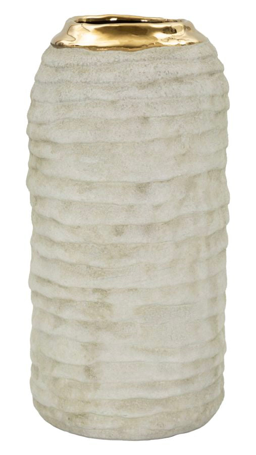 Vază Mauro Ferretti Lima Vase, Gri/Auriu, Ø12 cm