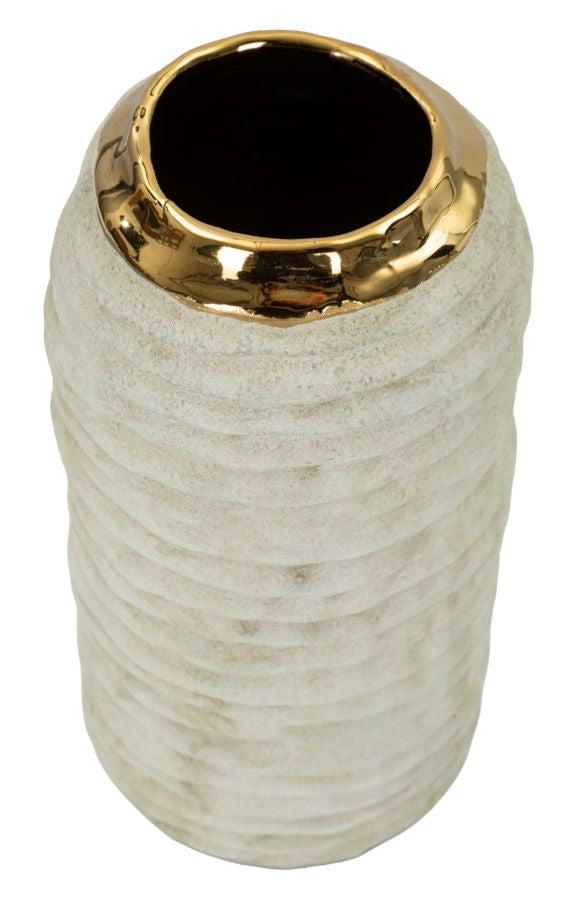 Vază Mauro Ferretti Lima Vase, Gri/Auriu, Ø12 cm
