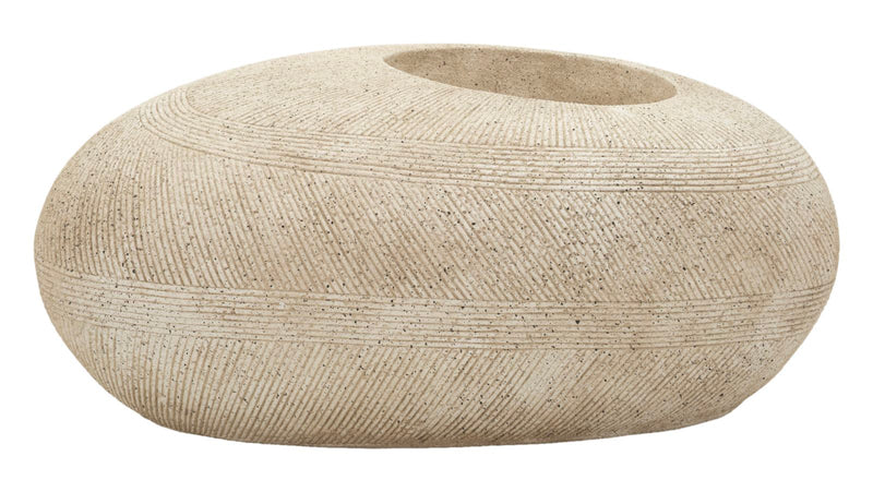 Vază Mauro Ferretti Stone Vase, Gri, Ø28 cm