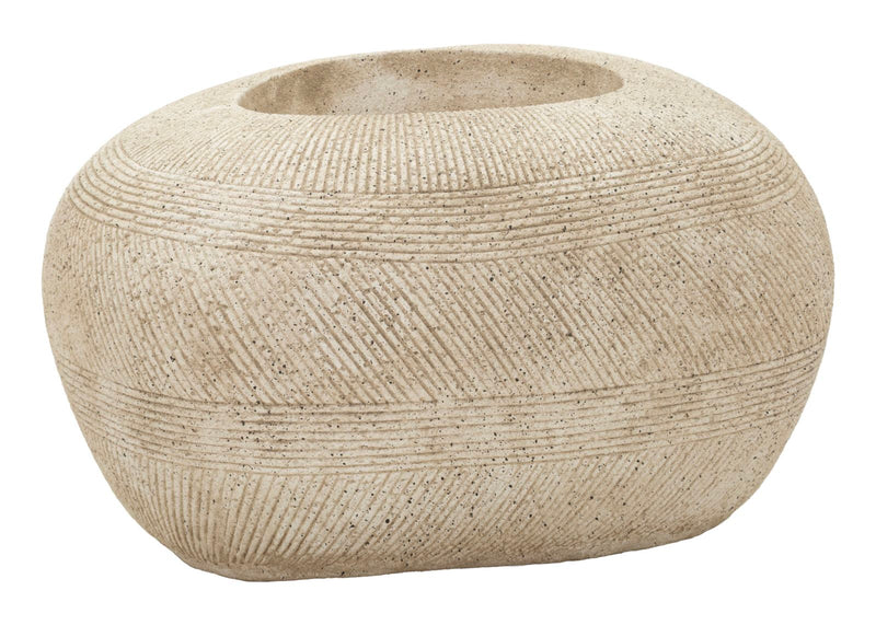 Vază Mauro Ferretti Stone Vase, Gri, Ø28 cm