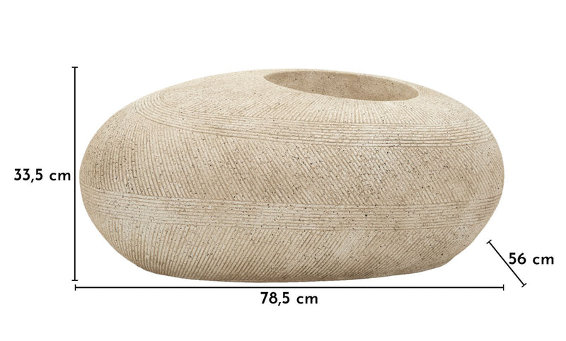 Vază Mauro Ferretti Stone Vase, Gri, Ø28 cm