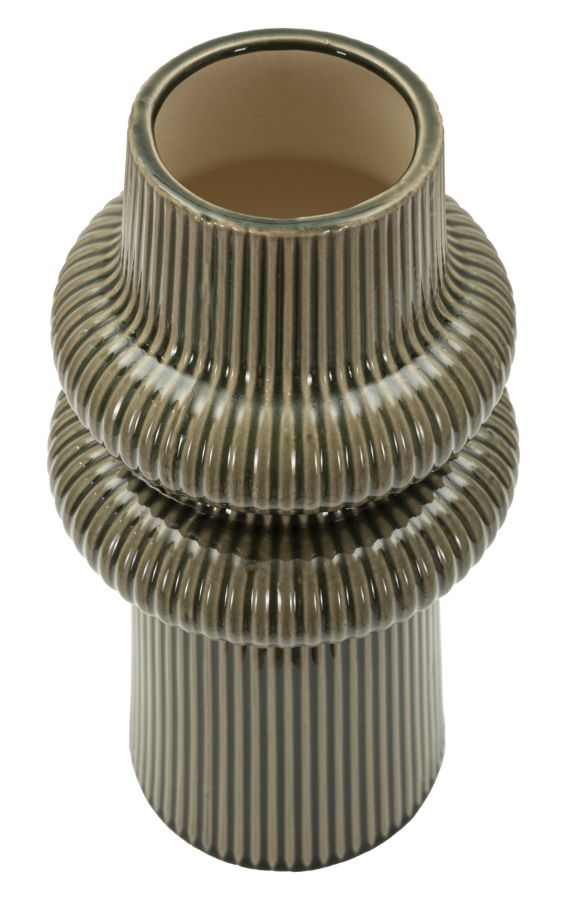 Vază Mauro Ferretti Harmony Vase, Verde, Ø18 cm