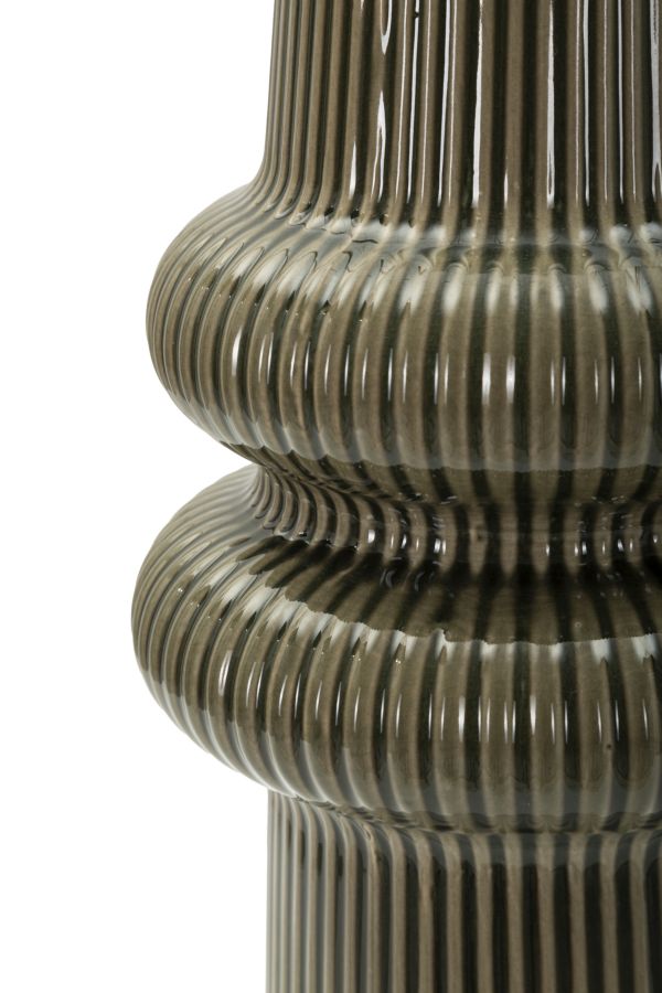 Vază Mauro Ferretti Harmony Vase, Verde, Ø18 cm